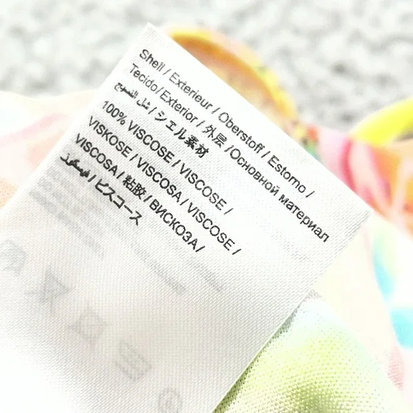 Farm Rio Wrap Blouse Womens XL Pink Rainforest Print Colorful summery Fairy Comf - Picture 11 of 16